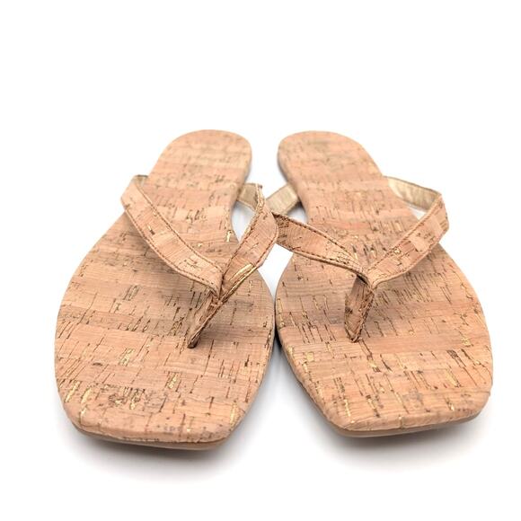 Korks Winnie Flip Flop Thong Sandals Women's Natural Cork Size US9M EU39.5 - Picture 10 of 11